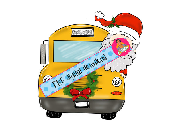 Christmas School Bus/Santas Helper/School Bus Driver png, sublimation, digital download, cricut, silhouette