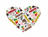 Black and Proud Heart/Black History Month Heart/Pride/png, sublimation, digital download, DTG, Print then cut