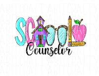 School Counselor/Read/Leopard Print/Back to School/Teacher/PNG/Sublimation/Digital Download, cricut, silhouette, print then cut, DTG