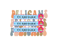 Pelicans/Mascot/School Spirit/Pride PNG/Sublimation Digital Download, DTG, Print then Cut, Back to School