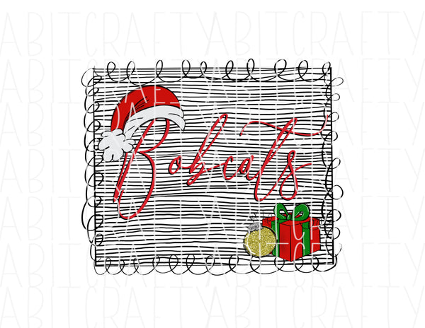 Bobcats Christmas/Mascot/Team/Santa PNG/Sublimation, print and cut, digital download