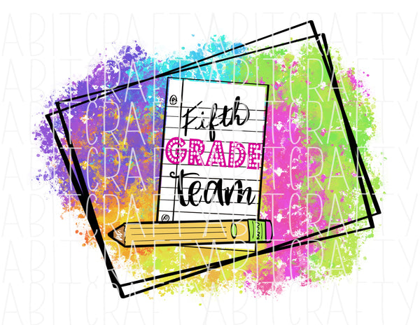 Multicolor Leopard Print/Fifth Grade/5th/Back to School/Teacher/Para/Reading PNG sublimation/PNG sublimation, digital download