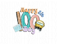 100 Days of School, PNG, sublimation, digital download, cricut, silhouette, DTG, print then cut