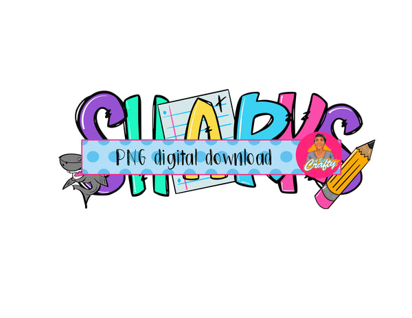 Sharks/Shark Mascot PNG/Sublimation File, digital download, cricut, silhouette