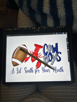 Crawfish and Football png, sublimation, Crawfish Sublimation, digital download, cricut, DTG, Print then Cut