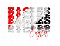 Eagles Split font/Back to School/sublimation/digital download - PNG, DTG, Print then cut