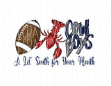 Crawfish and Football png, sublimation, Crawfish Sublimation, digital download, cricut, DTG, Print then Cut
