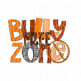 Anti-Bullying/No Bullying/Bully Free/Orange/School/Teacher Design png, digital download, sublimation, print then cut - hand drawn