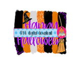 Happy Halloween Banner /Pumpkin/Fall/Spell/Halloween/Cat/Candle/Spell book/Witches/Sublimation/Digital Download PNG