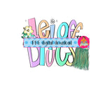 Lei/Drug Free/No to Drugs/Drug Free png, DTG, print then cut, sublimation, digital download - hand drawn