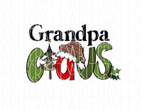 Grandpa Claus/Grandfather/Family/Christmas family shirt/Ho Ho Ho Santa Claus png digital download, sublimation, cricut - hand drawn