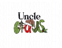 Uncle Claus/Family/Christmas family shirt/Ho Ho Ho Santa Claus png digital download, sublimation, cricut, silhouette - hand drawn