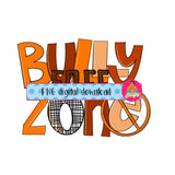 Anti-Bullying/No Bullying/Bully Free/Orange/School/Teacher Design png, digital download, sublimation, print then cut - hand drawn