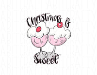 Christmas is Sweet/Santa/Ice Cream png, sublimation, digital download, cricut, silhouette