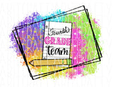 Multicolor Leopard Print/Fourth Grade/4th/Back to School/Reading/Teacher/Para/ PNG sublimation/PNG sublimation, digital download