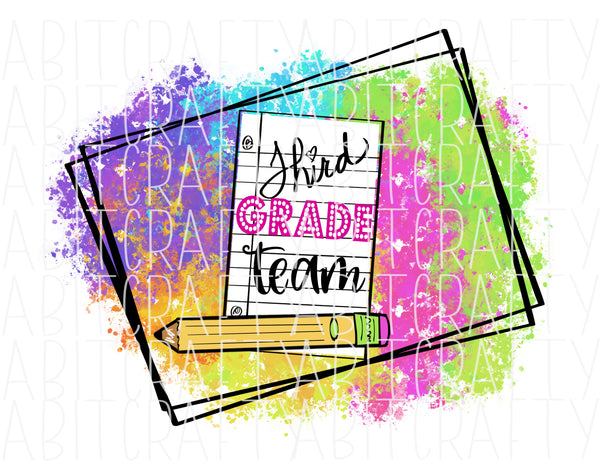 3rd/Third Grade Multicolor Leopard Print/Third Grade/3rd/Back to School/Teacher/Para/ PNG sublimation/PNG sublimation, digital download