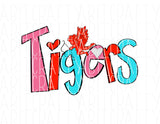 Valentine’s Day/Tigers/School/Mascot/Love/Cupid PNG/Sublimation digital download