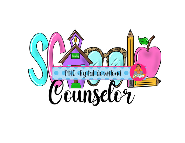 School Counselor/Read/Leopard Print/Back to School/Teacher/PNG/Sublimation/Digital Download, cricut, silhouette, print then cut, DTG