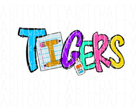 Tigers Mascot/Tiger Pride/Tigers/Back to School/Football/Team Spirit/Teach/Para/Home school png/sublimation/digital download