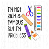 Priceless Educator/Para/Teacher SVG/PNG/Sublimation/Digital Download, cricut, silhouette