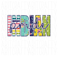 Indians Multicolored png, digital download, sublimation file, DTG, Print then Cut