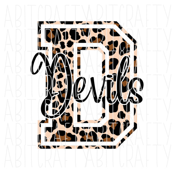 Leopard Devils PNG/Sublimation Digital Download - Hand Drawn