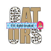 Leopard Gators/Alligators PNG/Sublimation File, digital download/Team Pride/Back to School/Teacher Shirt