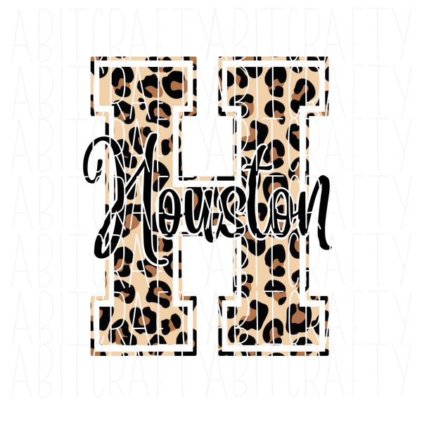 Leopard Houston/ Football & South png, sublimation, Crawfish Sublimation, digital download, cricut, DTG, Print then Cut