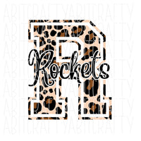 Leopard Rockets/R SVG, PNG, digital download, sublimation, cricut, silhouette