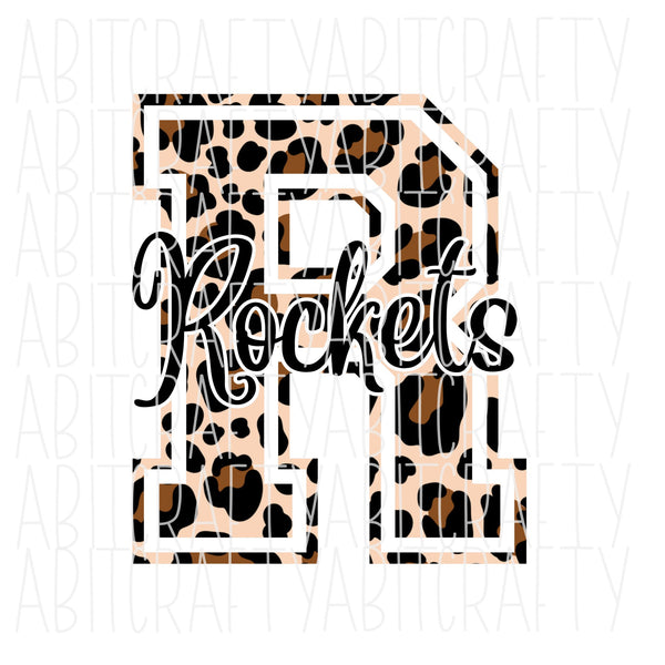 Leopard Rockets/R SVG, PNG, digital download, sublimation, cricut, silhouette
