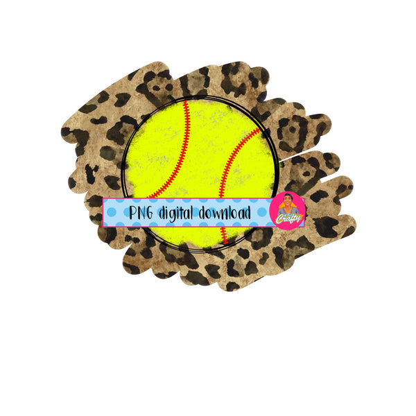 Leopard Softball/Team/Sports/Mom/Girls PNG, sublimation, digital download, print then cut, Cricut