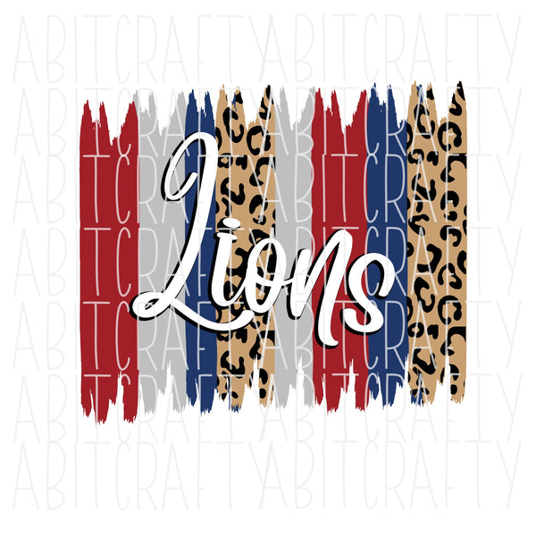 Lions Cheetah Stripes/Lions Sublimation/Lion Pride svg, png/mascot/digital download/sublimation - fully cuttable