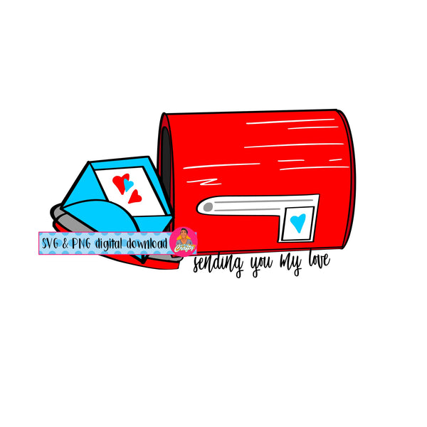 Valentine's Day Mailbox/Love Letters/Love/Valentine's Day Sublimation/svg, png, sublimation, digital download, cricut, silhouette-hand drawn