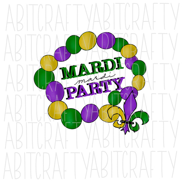 Mardi Party PNG, sublimation, digital download