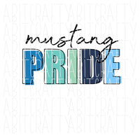 Mustang Pride/Multicolored/Back to School/Teacher/Para/Team Spirit/Football - SVG, PNG, sublimation, digital download, DTG, print then cut