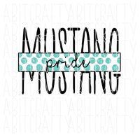 Mustang Pride/Polka Dot/Back to School/Teacher/Para/Team Spirit/Football - SVG, PNG, sublimation, digital download, DTG, print then cut