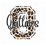 Outlaws Mascot/Outlaws Sublimation/Back to School png/Mascot/digital download/sublimation