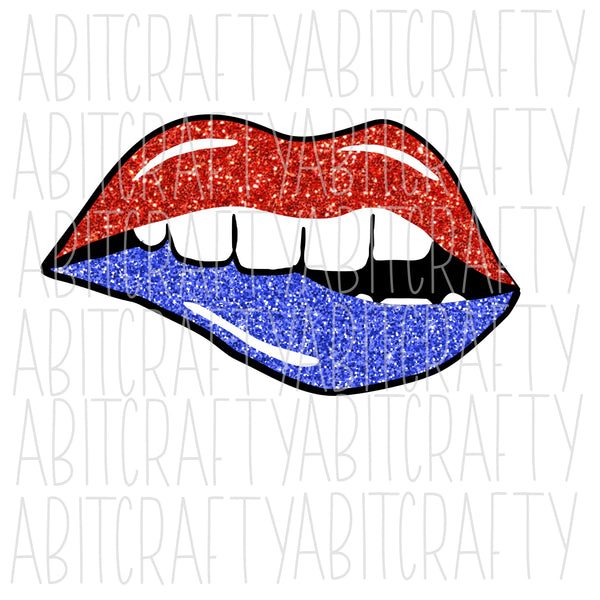 Patriotic Lips PNG, Sublimation, Digital Download - bonus file included!