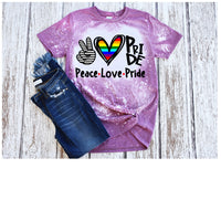 Peace, Love, Pride PNG, Sublimation, digital download