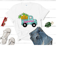 Summer/Vintage Truck PNG Sublimation, digital download - hand drawn