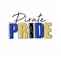 Pirate Pride/Mascot/Back to School/Team Spirit/Team Pride svg, png/digital download/sublimation, print and cut