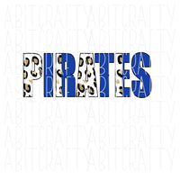 Leopard Pirates/Mascot/Back to School/Team Spirit/Team Pride png/digital download/sublimation, print and cut