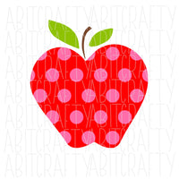 Polka dot Apple SVG, PNG, Sublimation, cricut, sublimation, digital download, vector art