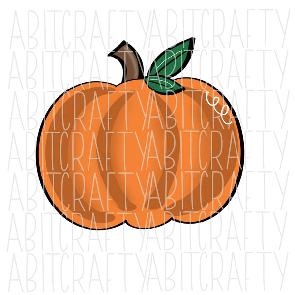 Fall Pumpkin png, jpeg, sublimation, digital download - hand drawn