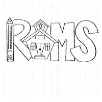 Rams Schoolhouse SVG, PNG/Sublimation, Digital Download