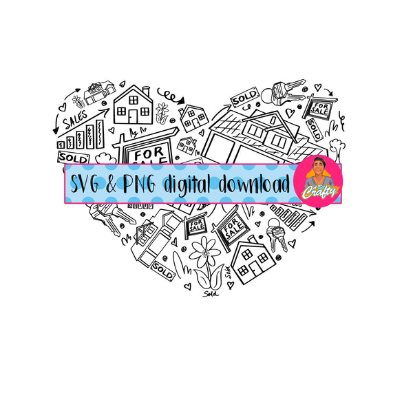 Real Estate Heart/Peace, Love, Real Estate/png, svg/sublimation/digital download, cricut, silhouette, print n cut, vector- fully cuttable