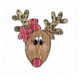 Reindeer Girl PNG, sublimation, digital download - hand drawn