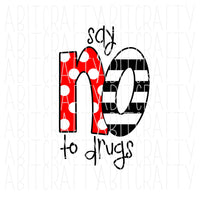 Say No to Drugs/Drug Free Me, Drug Free, That's Me - Red Ribbon Week svg, png, sublimation, digital download - his and her version