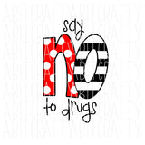 Say No to Drugs/Drug Free Me, Drug Free, That's Me - Red Ribbon Week svg, png, sublimation, digital download - his and her version