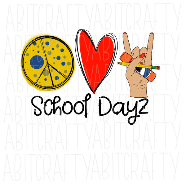 School PNG/Sublimation/Digital Download-hand drawn